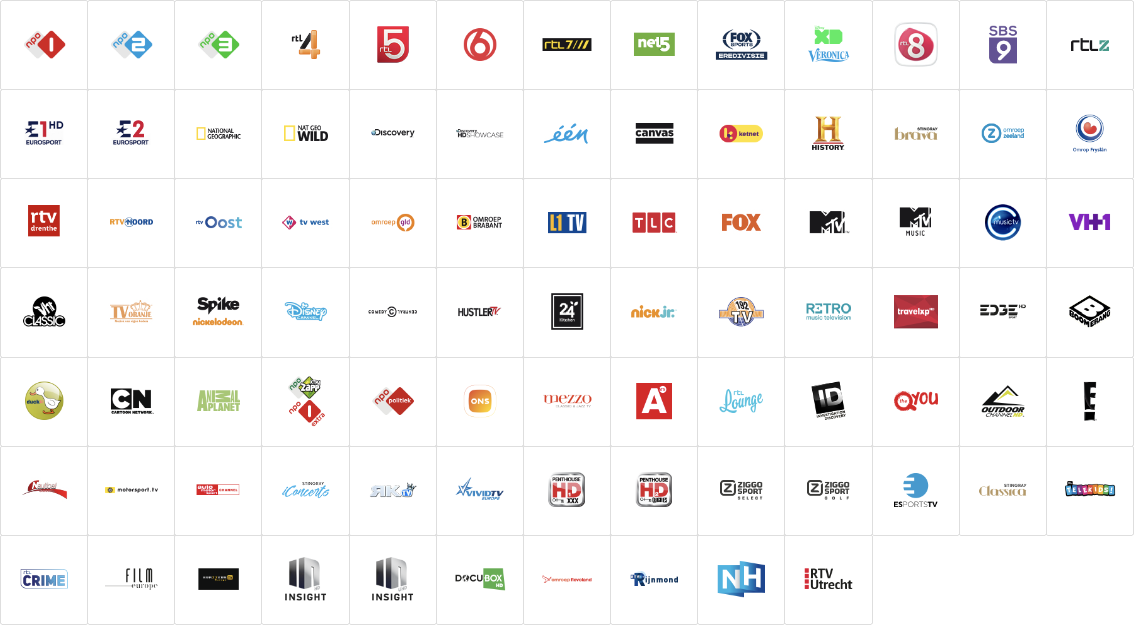 Canal Digitaal zenders